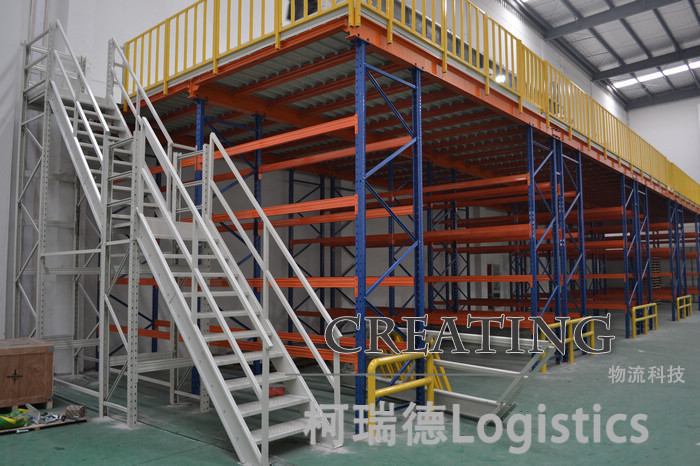 方案采用鋼平臺和重型貨架結合的方式