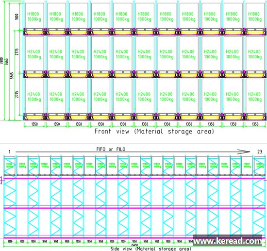 穿梭車貨架倉庫方案圖紙二