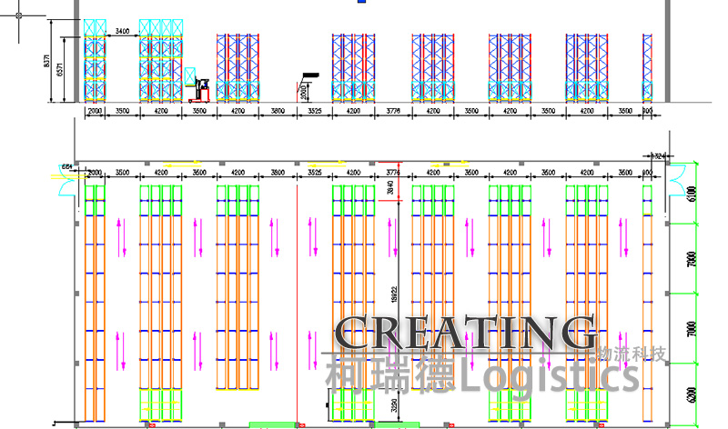 雙深度貨架的設計圖